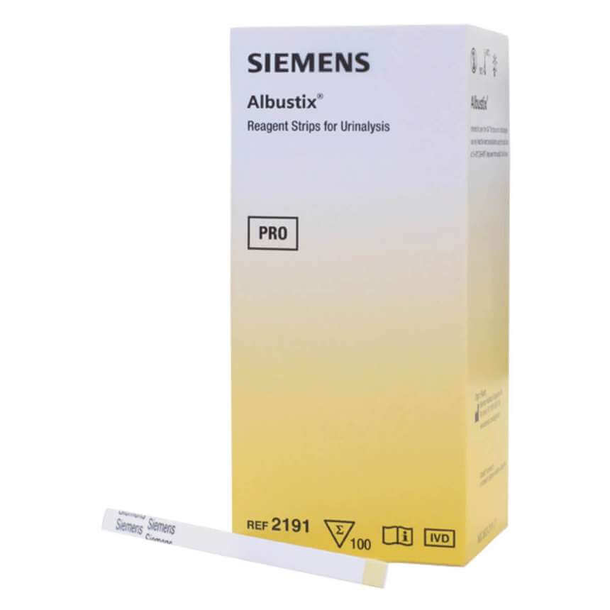 Siemens Bandelettes réactives pour analyse d urine Albustix DocCheck Shop