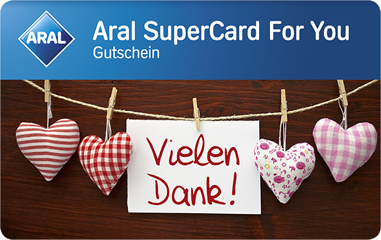Aral SuperCard For You  - Danksagung - Herzchen