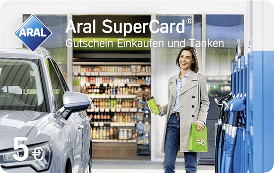 5 EUR Aral SuperCard Einkaufen & Tanken
