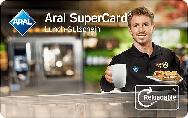 Aral SuperCard "Lunch" mit jungen Mann