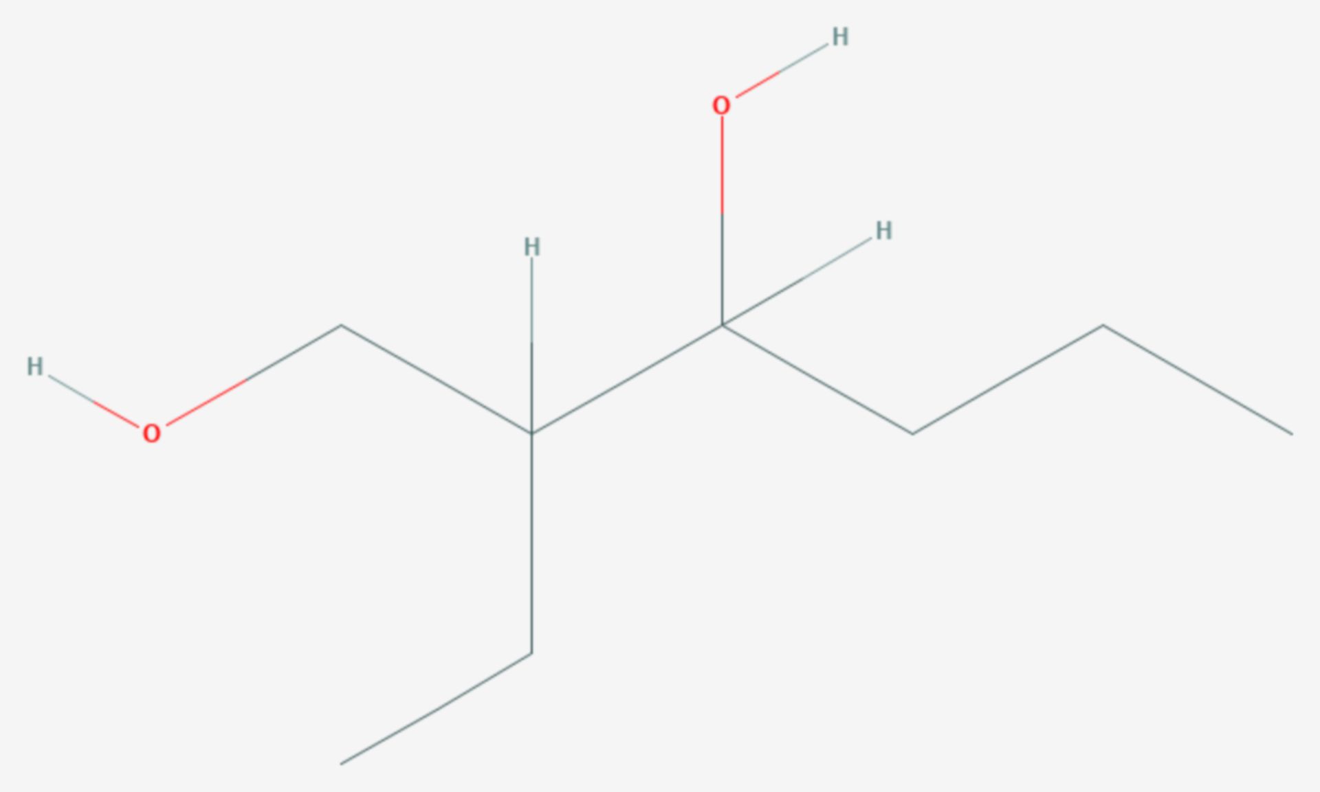 2-Ethylhexan-1,3-diol (Strukturformel)