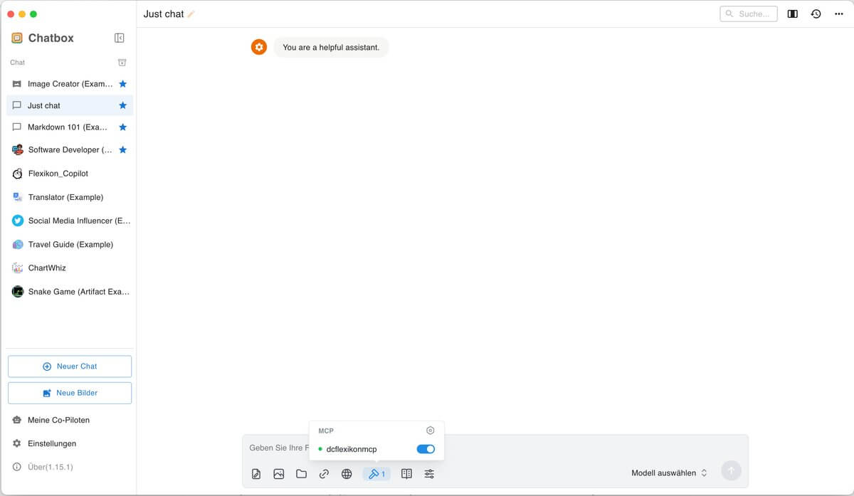 MCP-Server als Werkzeug im Chat