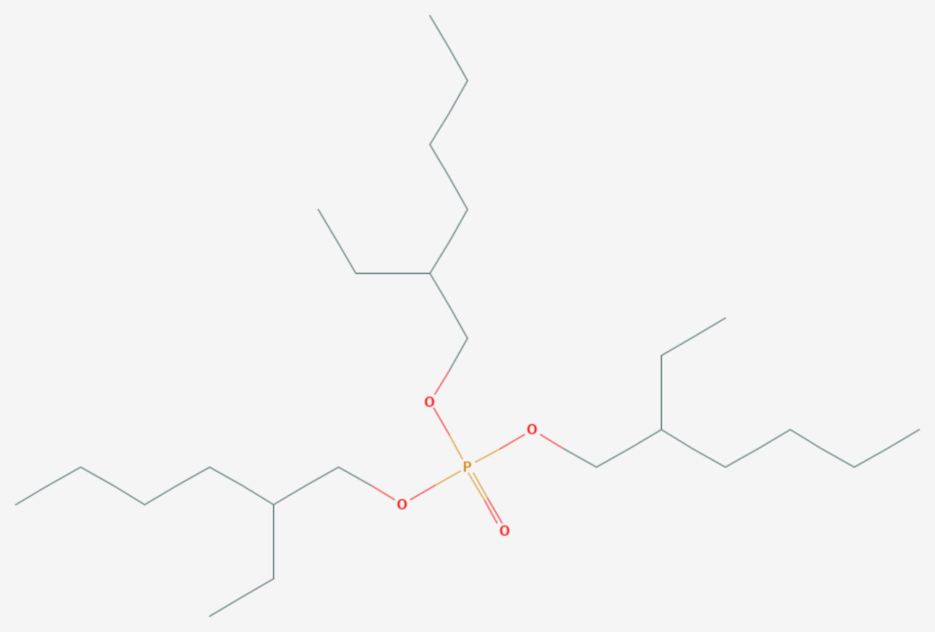 Tris(2-ethylhexyl)phosphat (Strukturformel)