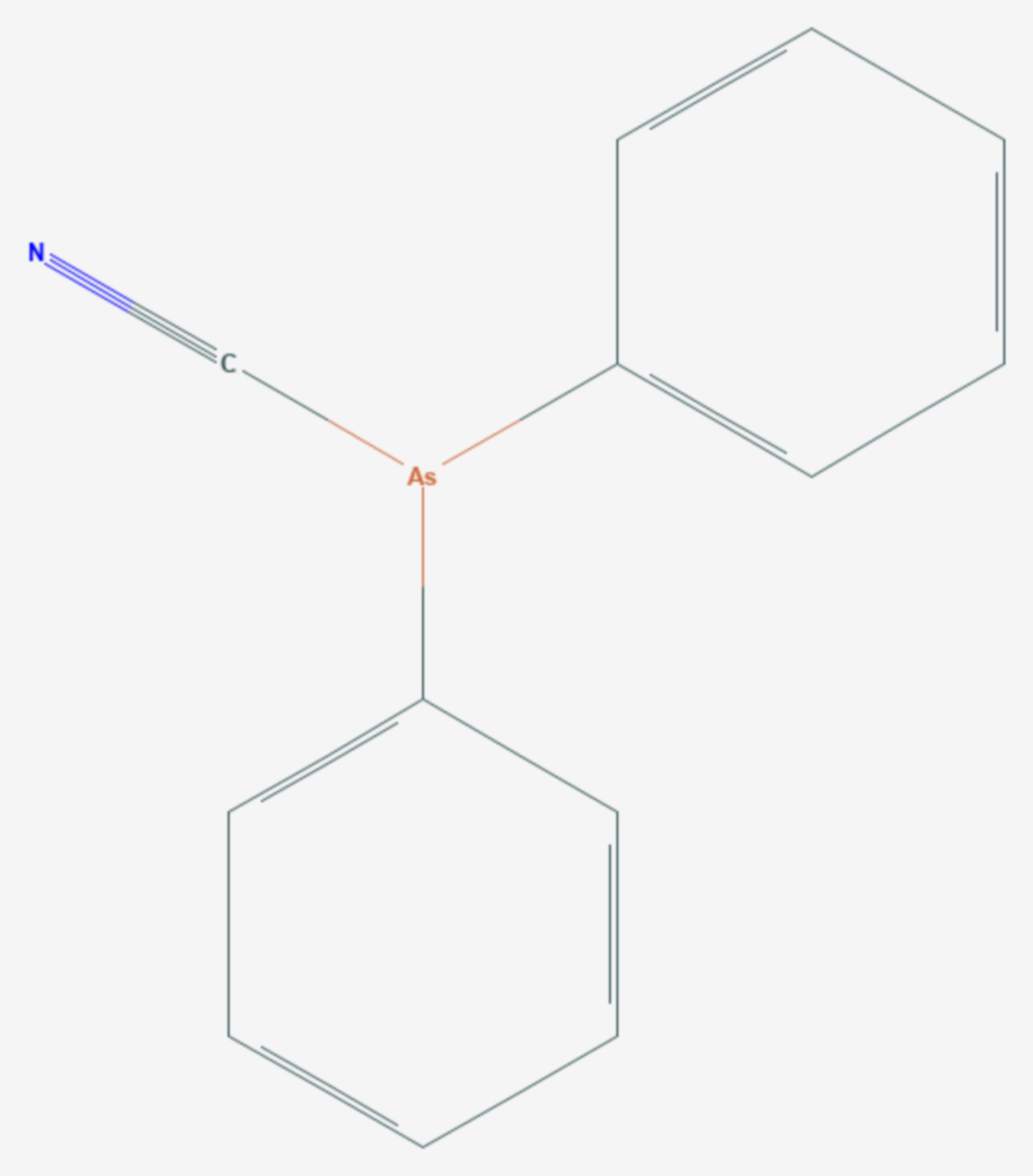 Diphenylarsincyanid (Strukturformel)