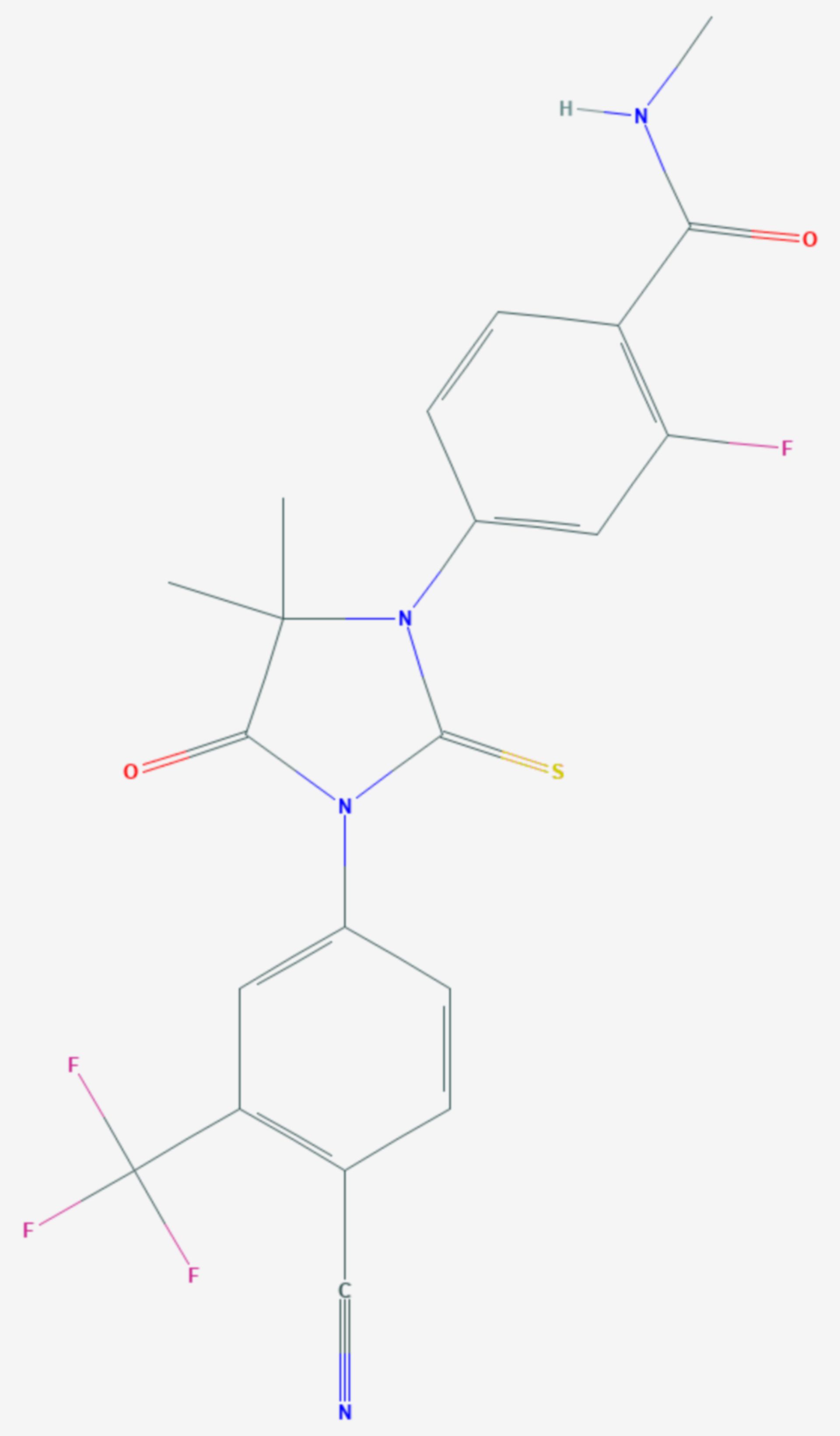 Enzalutamid (Strukturformel)