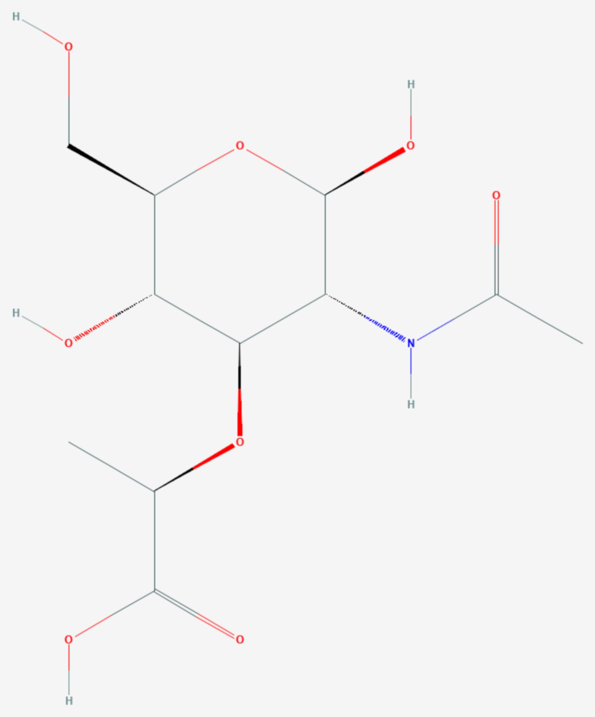 N-Acetylmuraminsäure (Strukturformel)