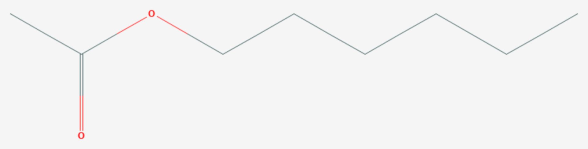 Essigsäure-n-hexylester (Strukturformel)