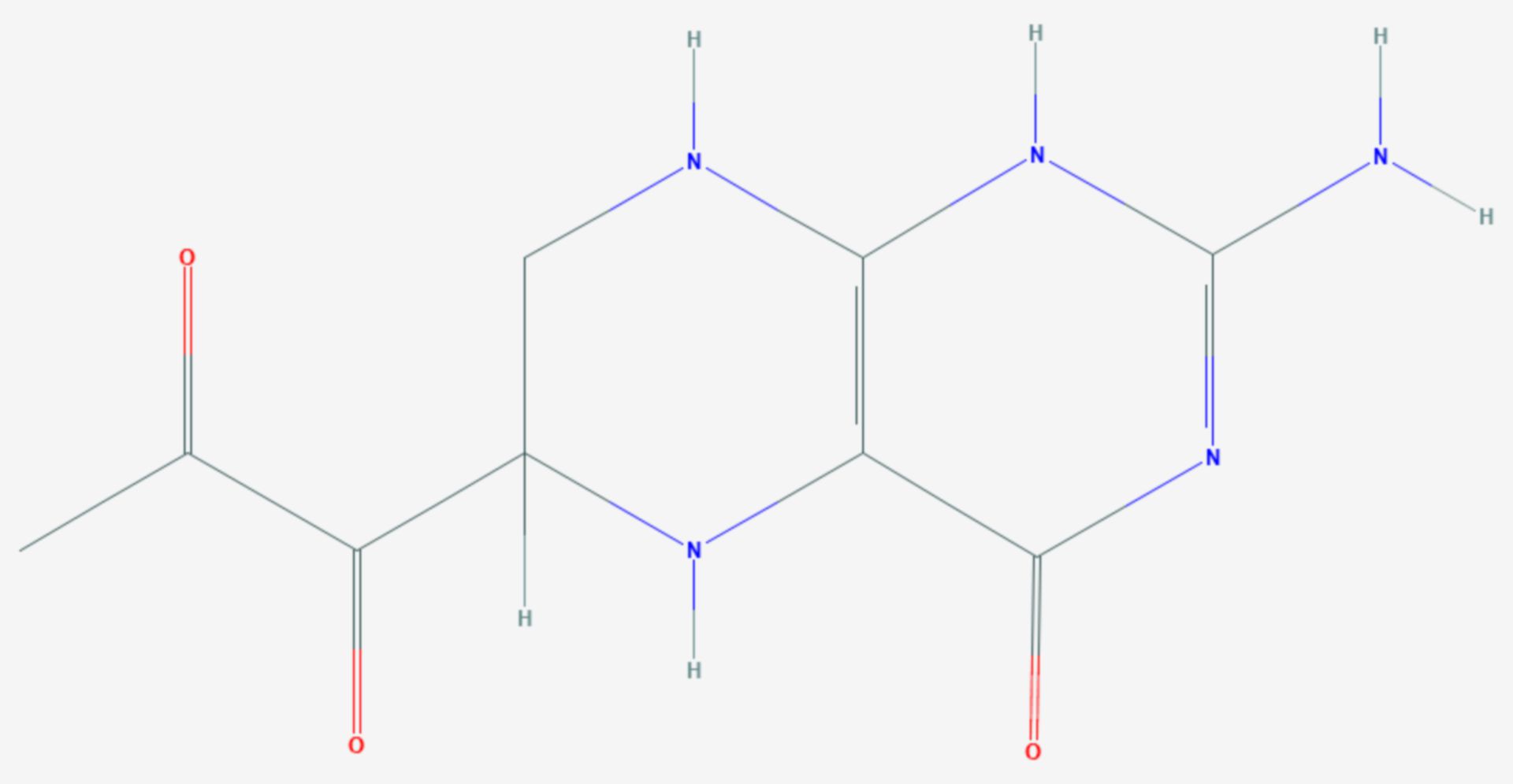 6-Pyruvoyl-5,6,7,8-tetrahydropterin (Strukturformel)
