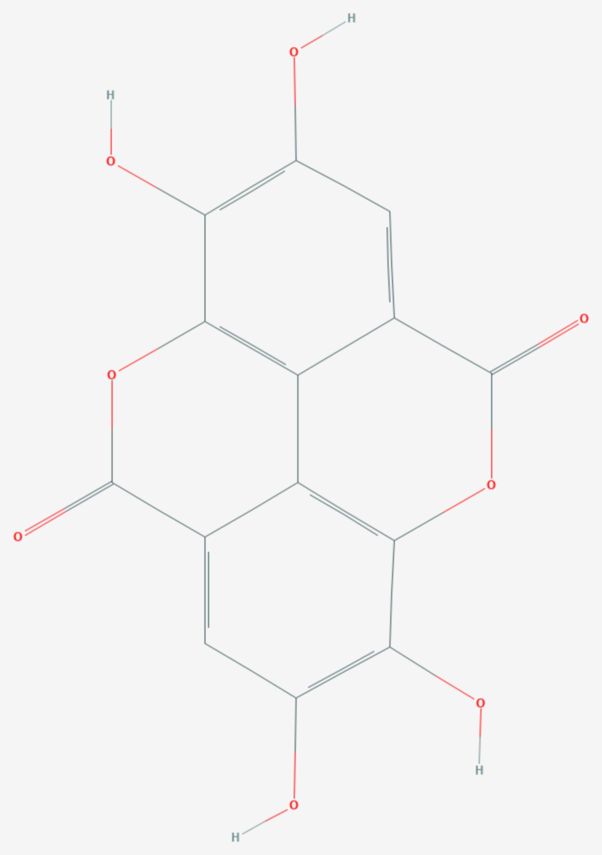 Ellagsäure (Strukturformel)
