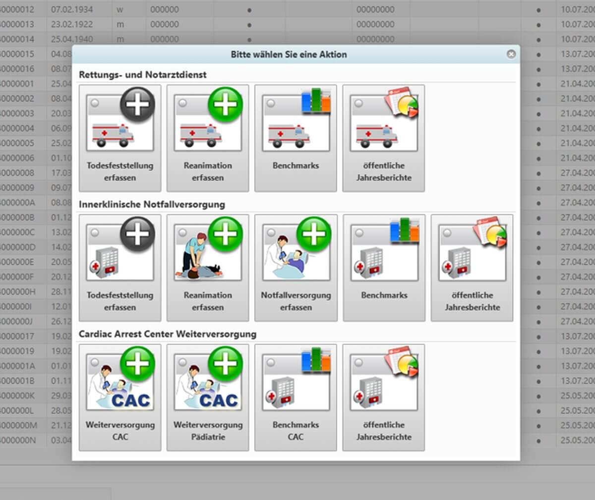Abbildung Datenerfassung Deutsches Reanimationsregister