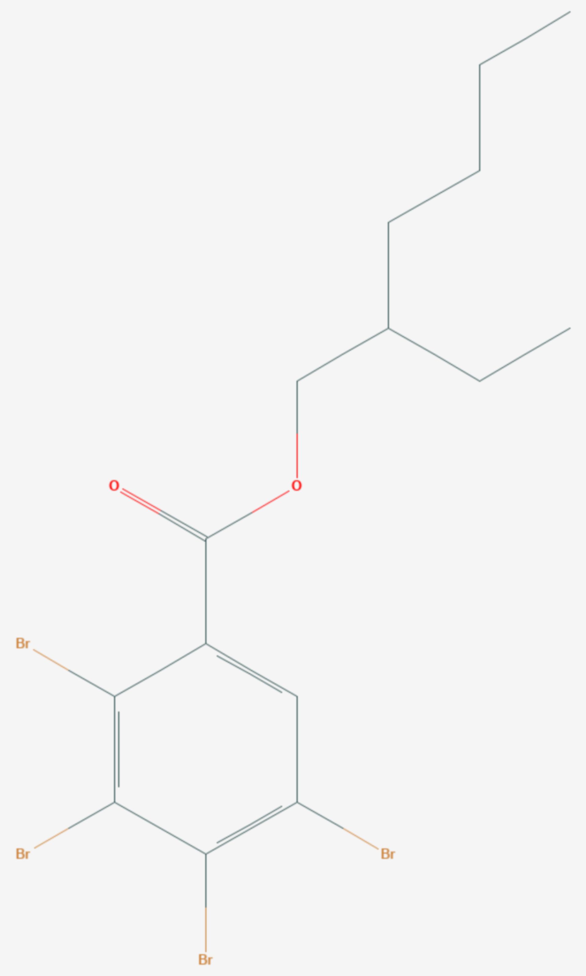 2-Ethylhexyl-2,3,4,5-tetrabrombenzoat (Strukturformel)
