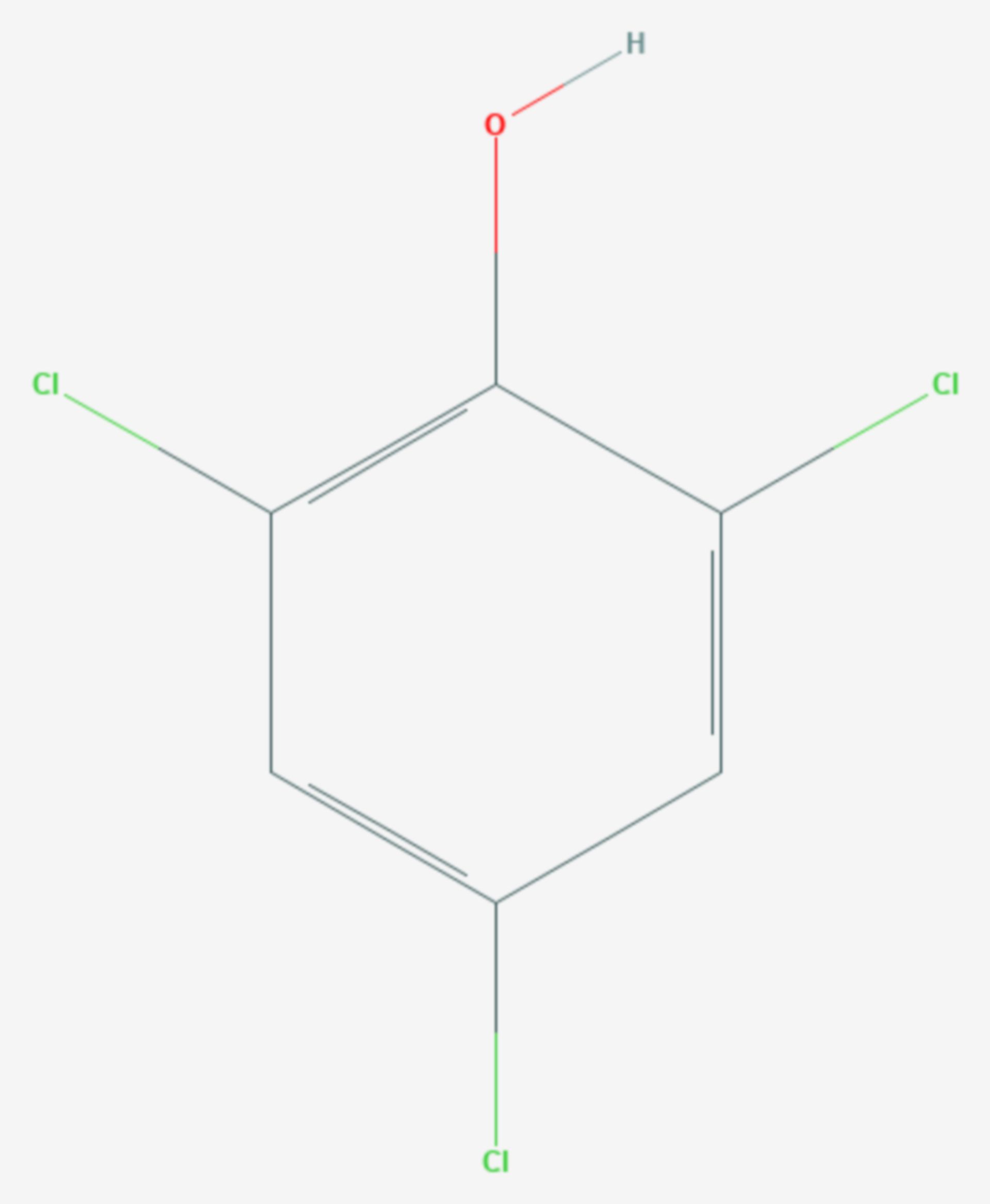 2,4,6-Trichlorphenol (Strukturformel)