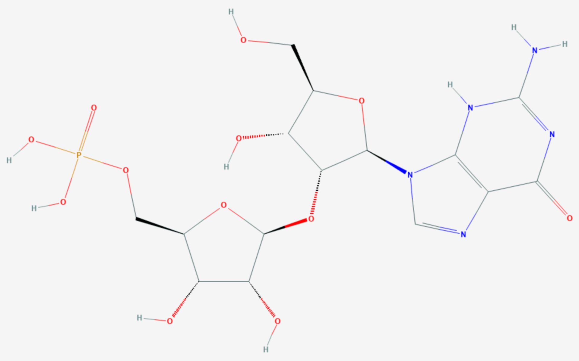 2′-O-Ribosylguanosinphosphat (Strukturformel)