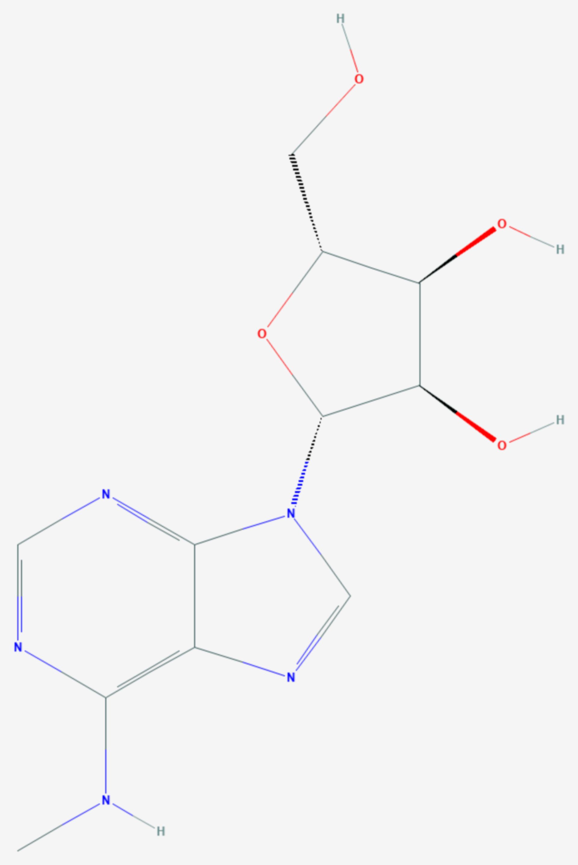 N6-Methyladenosin (Strukturformel)