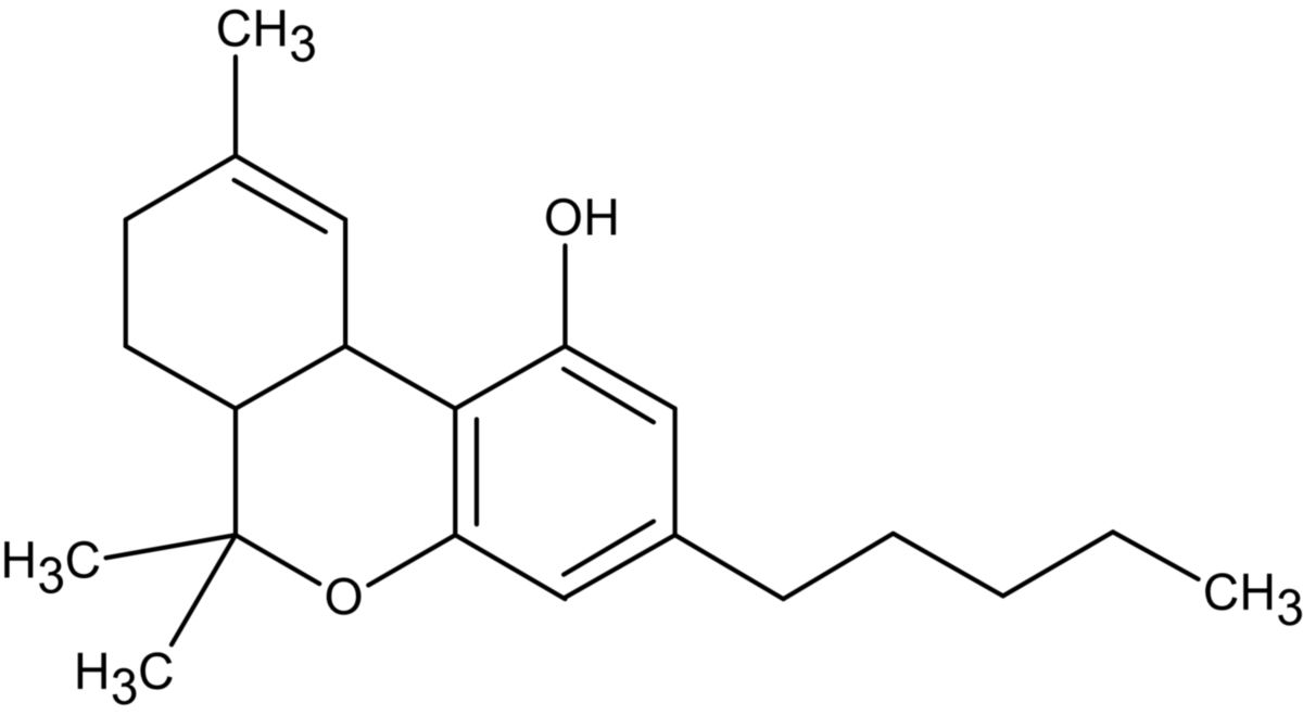 Strukturformel Tetrahydrocannabinol