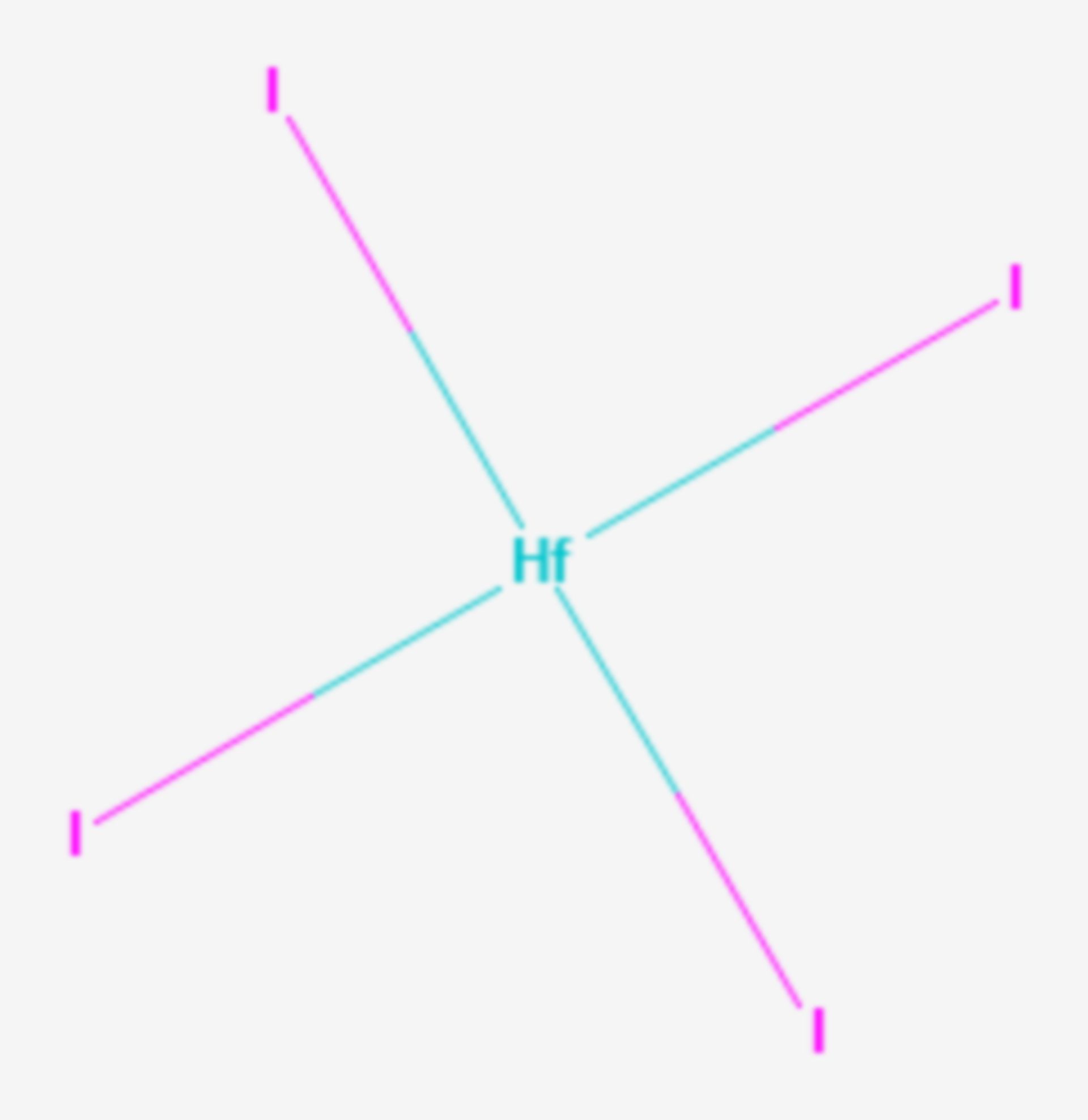 Hafnium(IV)-iodid (Strukturformel)
