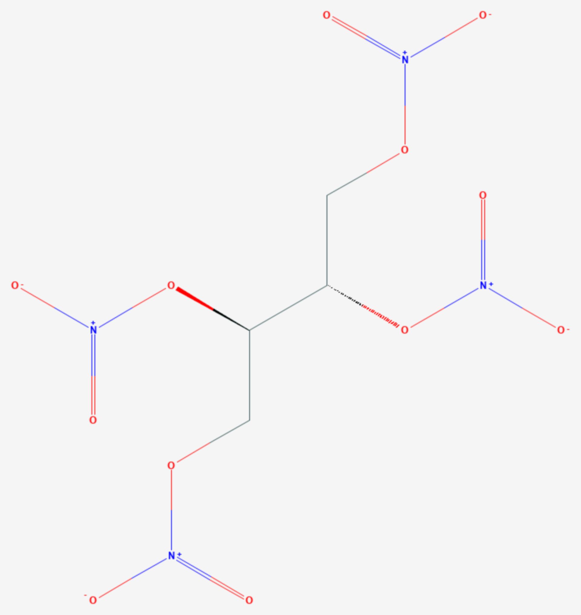 Erythritoltetranitrat (Strukturformel)