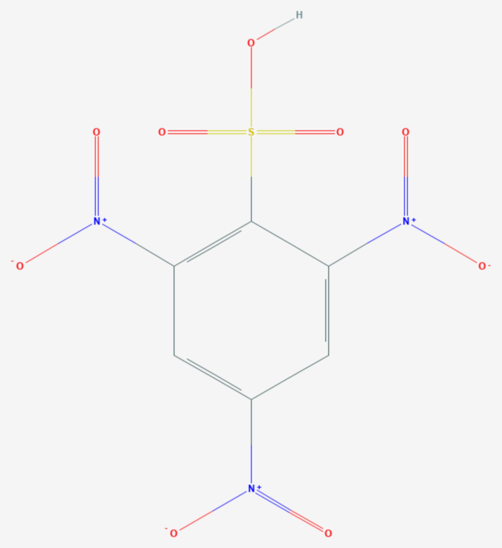 Trinitrobenzolsulfonsäure (Strukturformel)