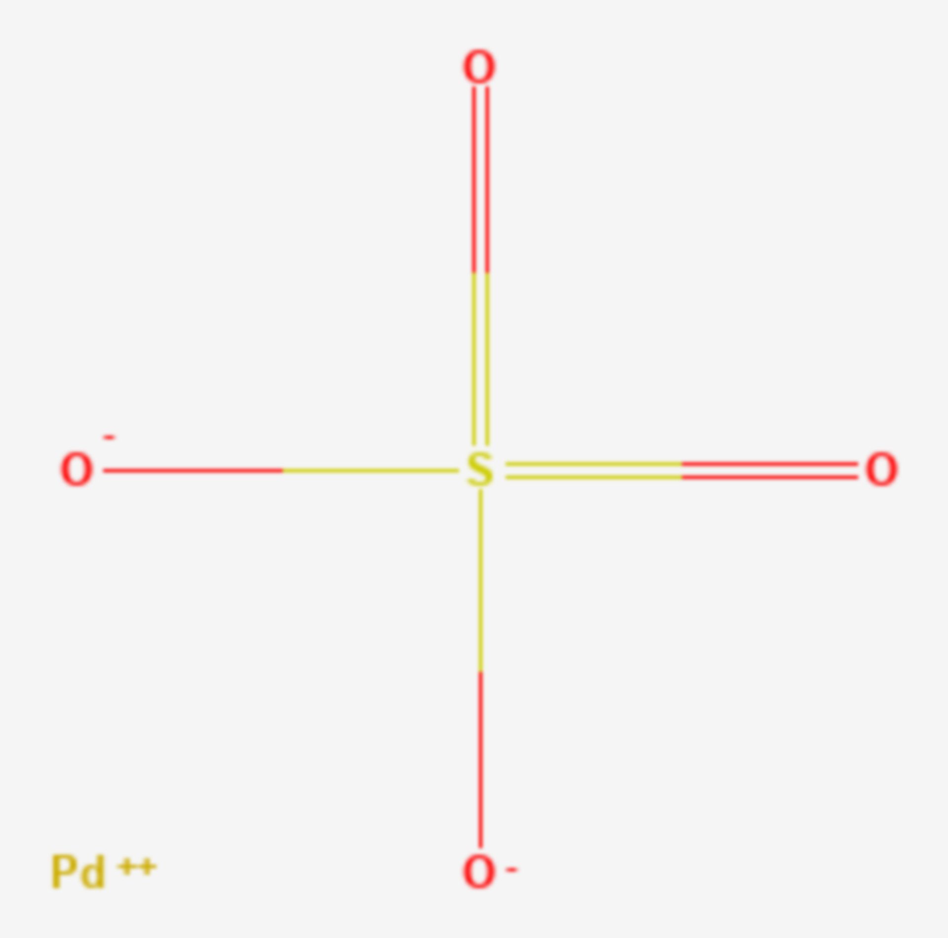 Palladium(II)-sulfat (Strukturformel)