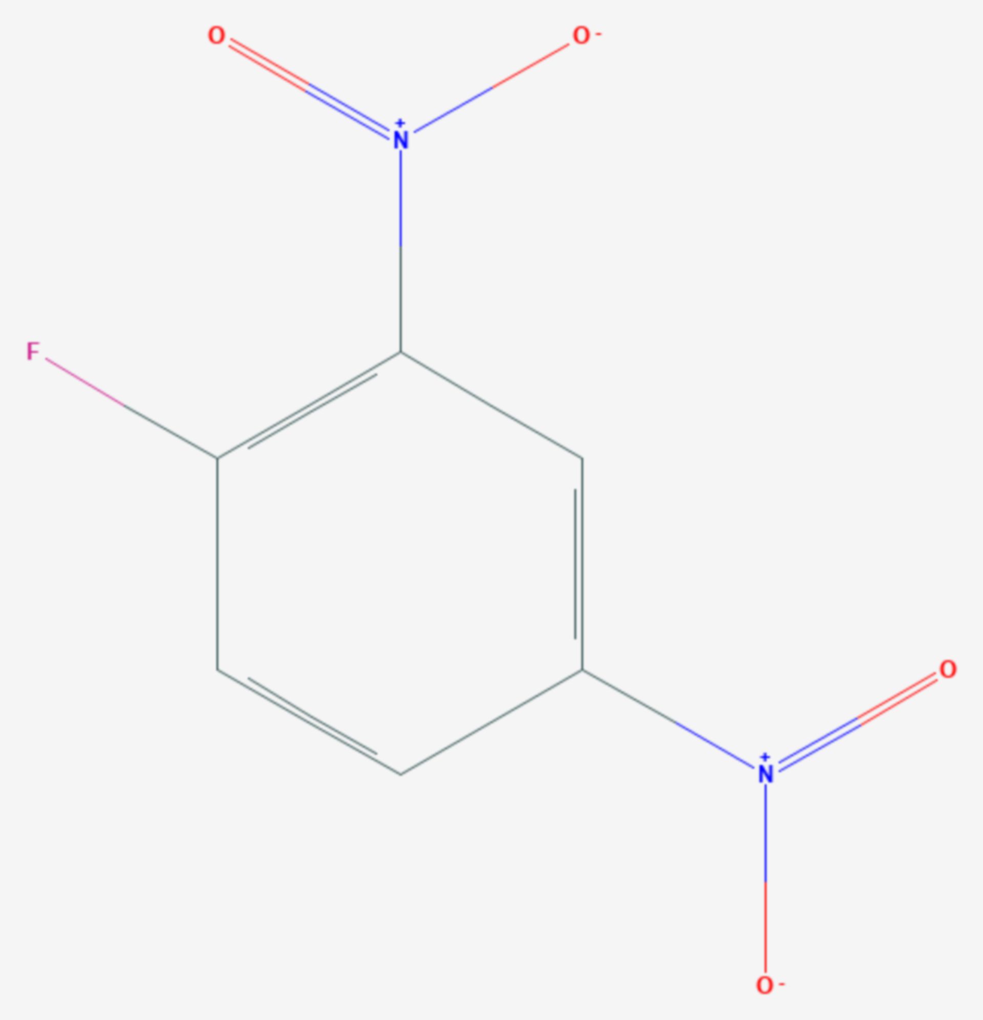 1-Fluor-2,4-dinitrobenzol (Strukturformel)