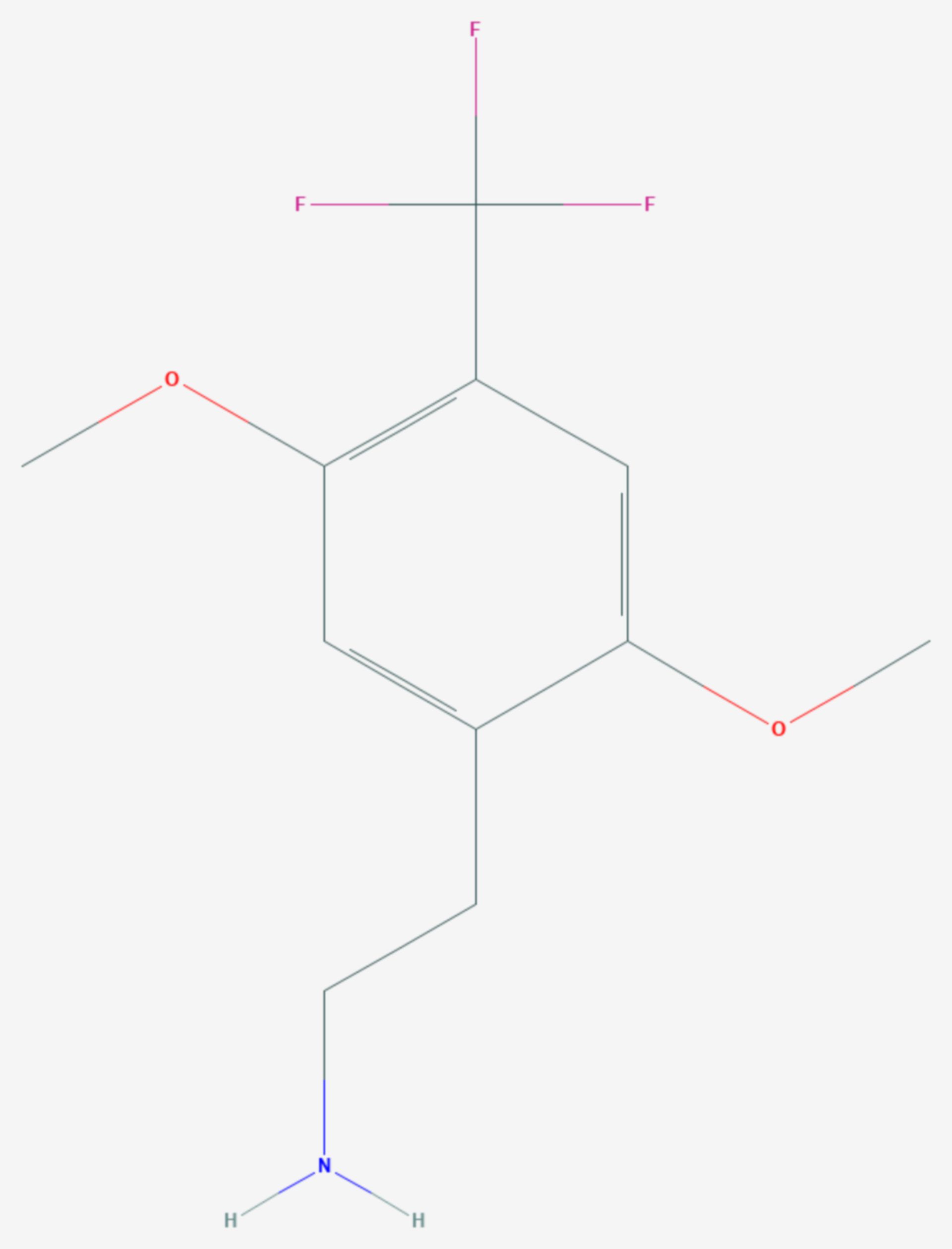 2,5-Dimethoxy-4-trifluormethylphenethylamin (Strukturformel)