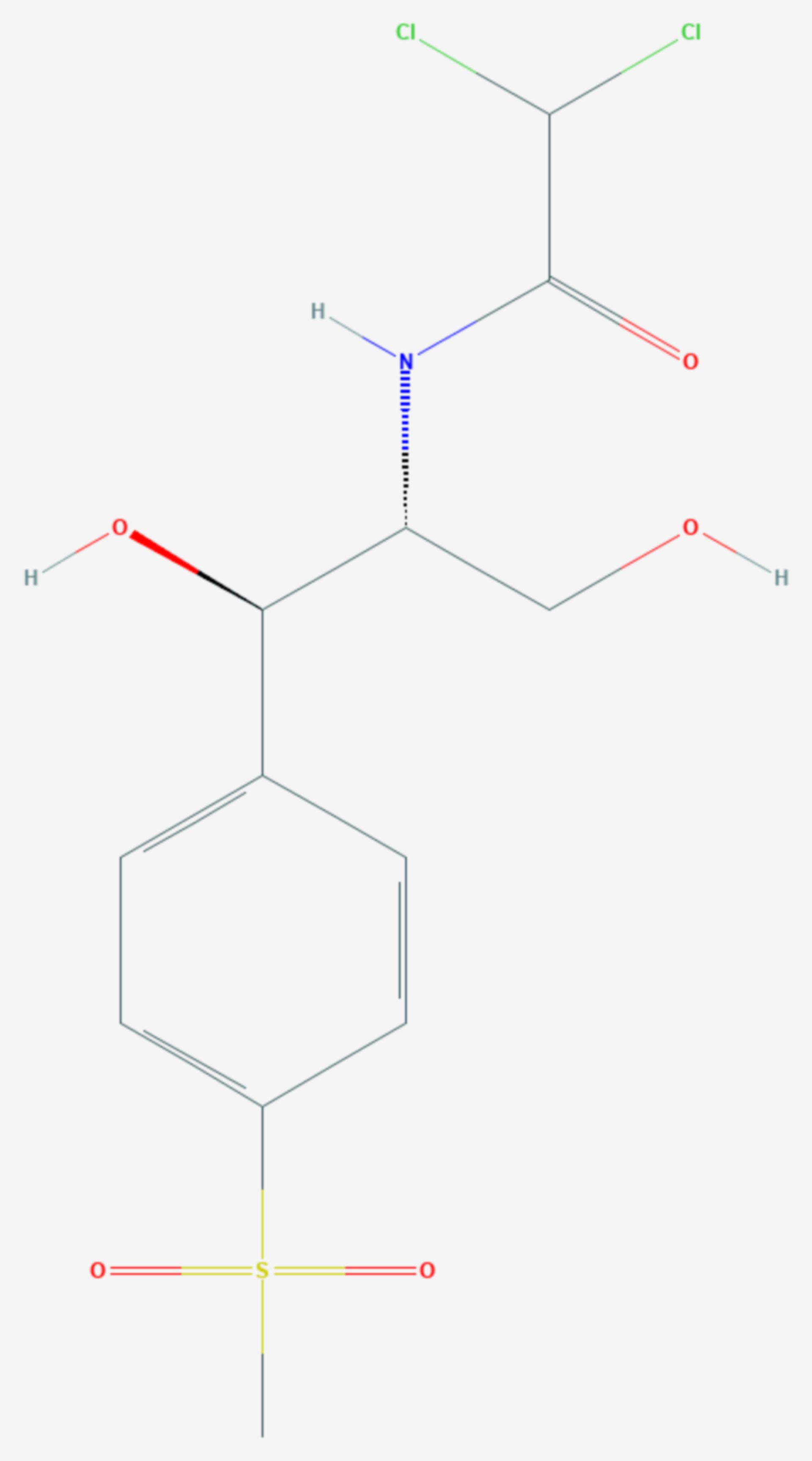Thiamphenicol (Strukturformel)