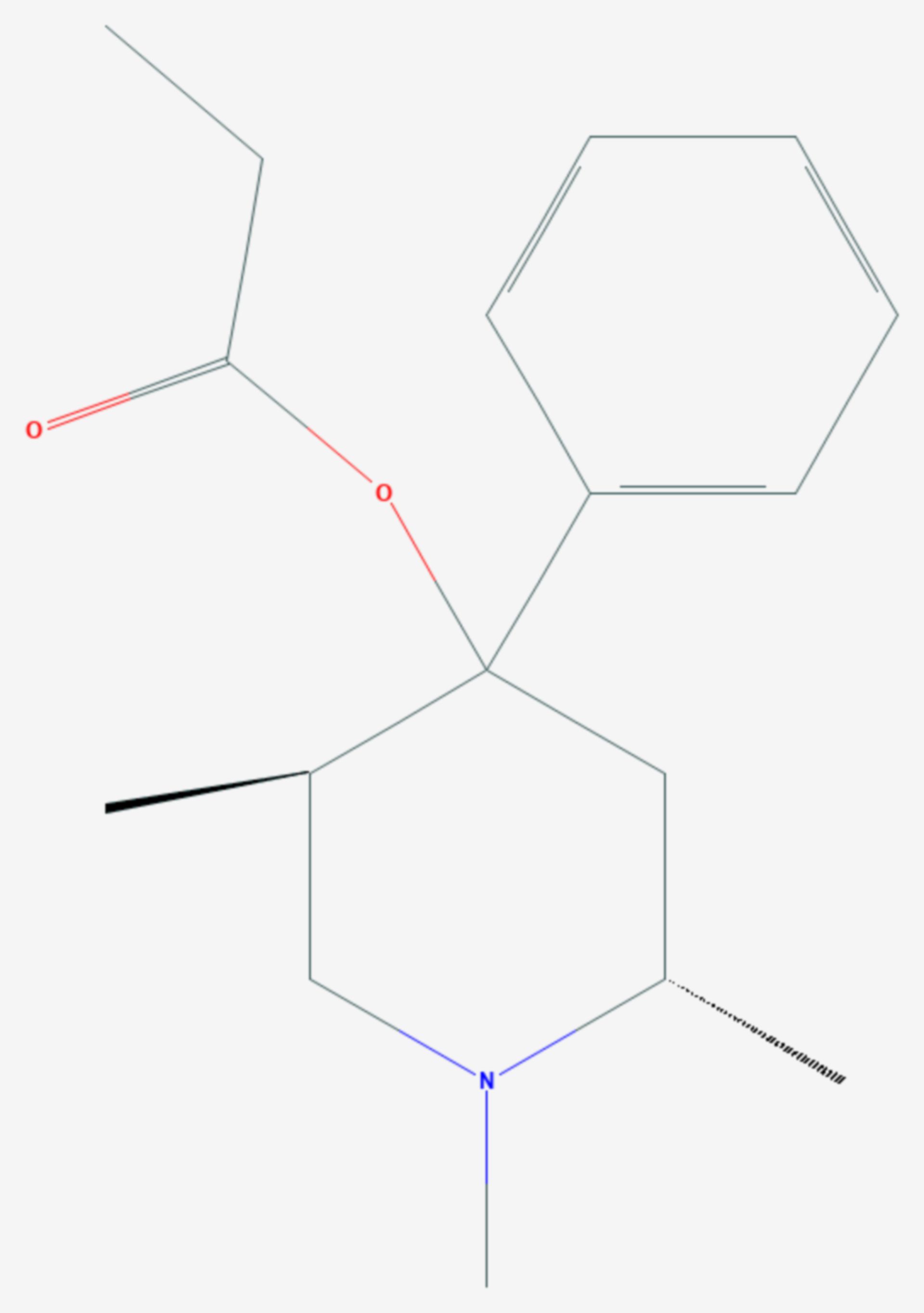 Trimeperidin (Strukturformel)