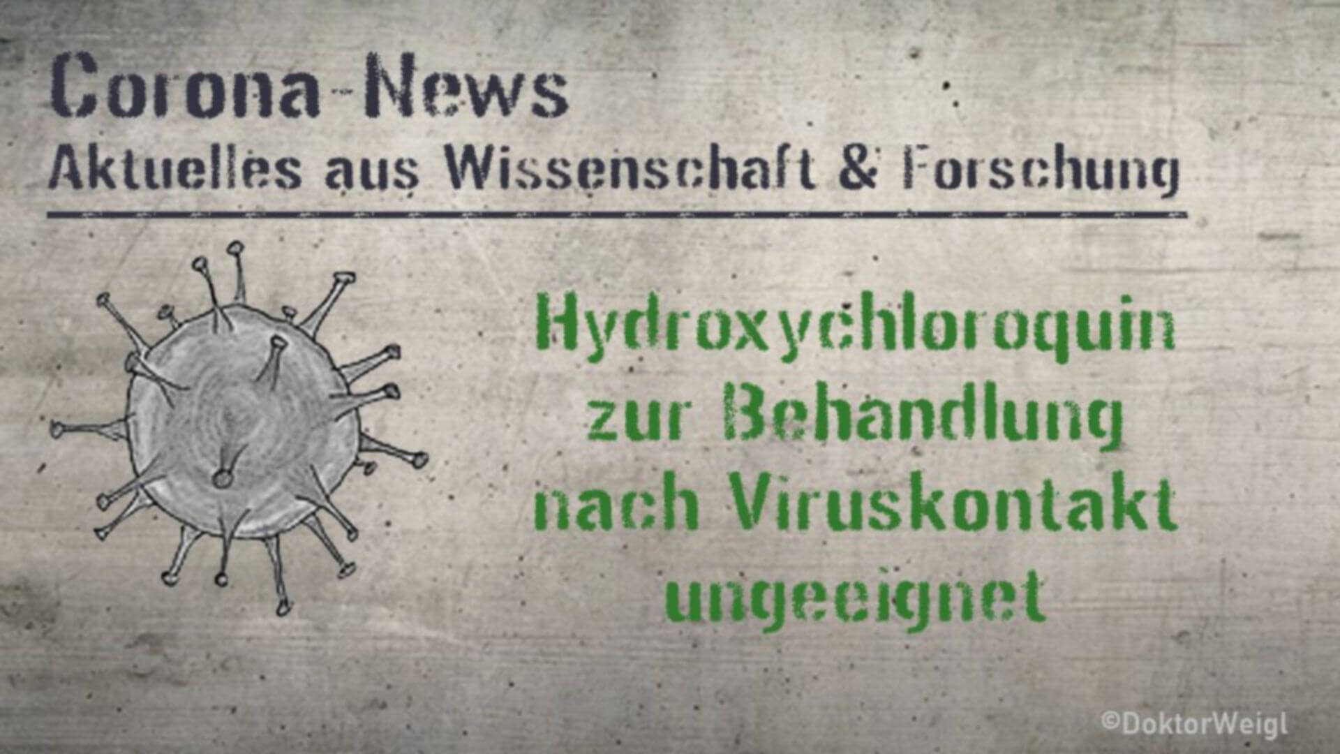Hydroxychloroquin hilft nicht, nachdem man dem Coronavirus ausgesetzt war