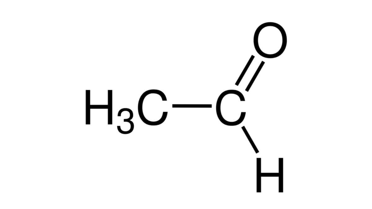 Strukturformel Acetaldehyd