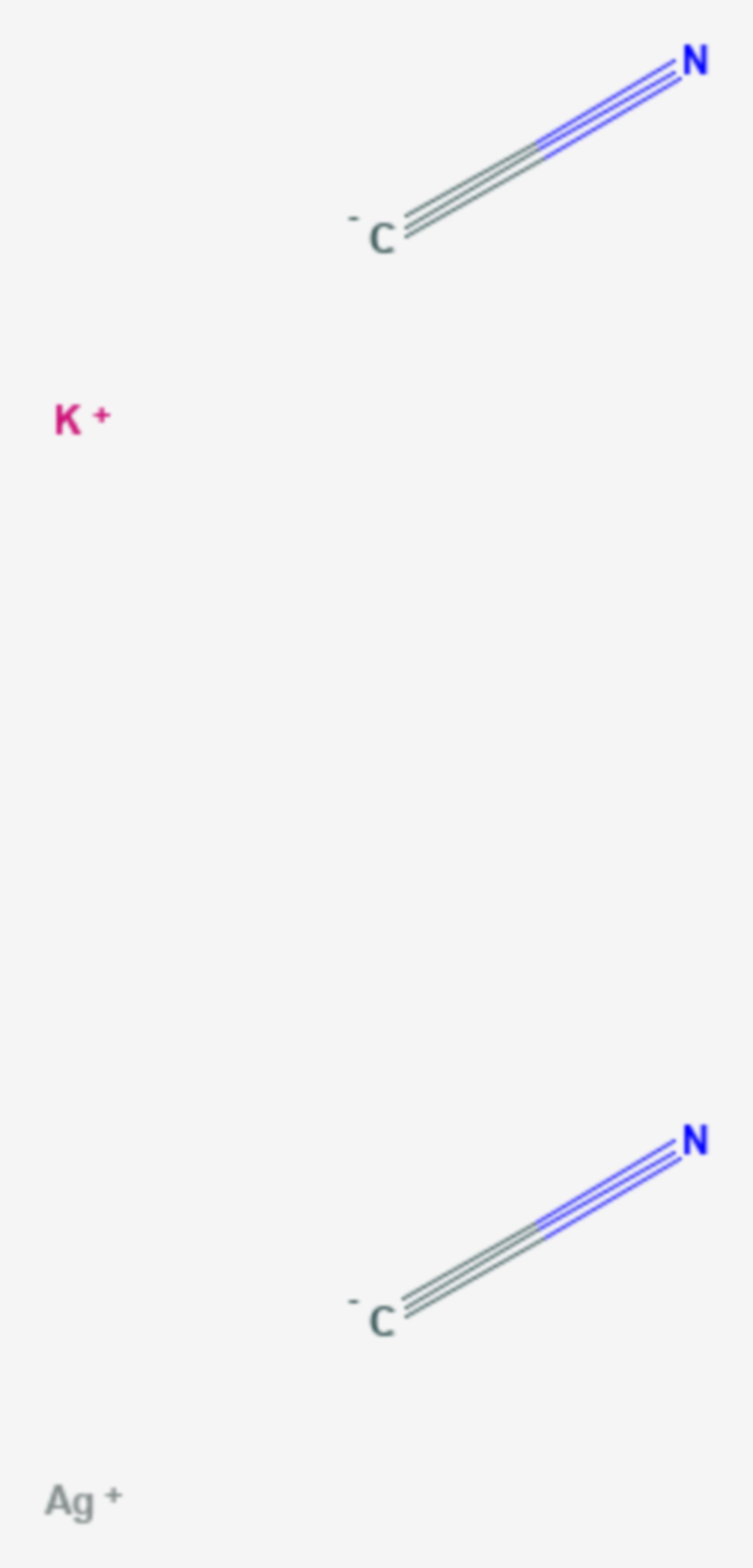 Kaliumdicyanoargentat(I) (Strukturformel)