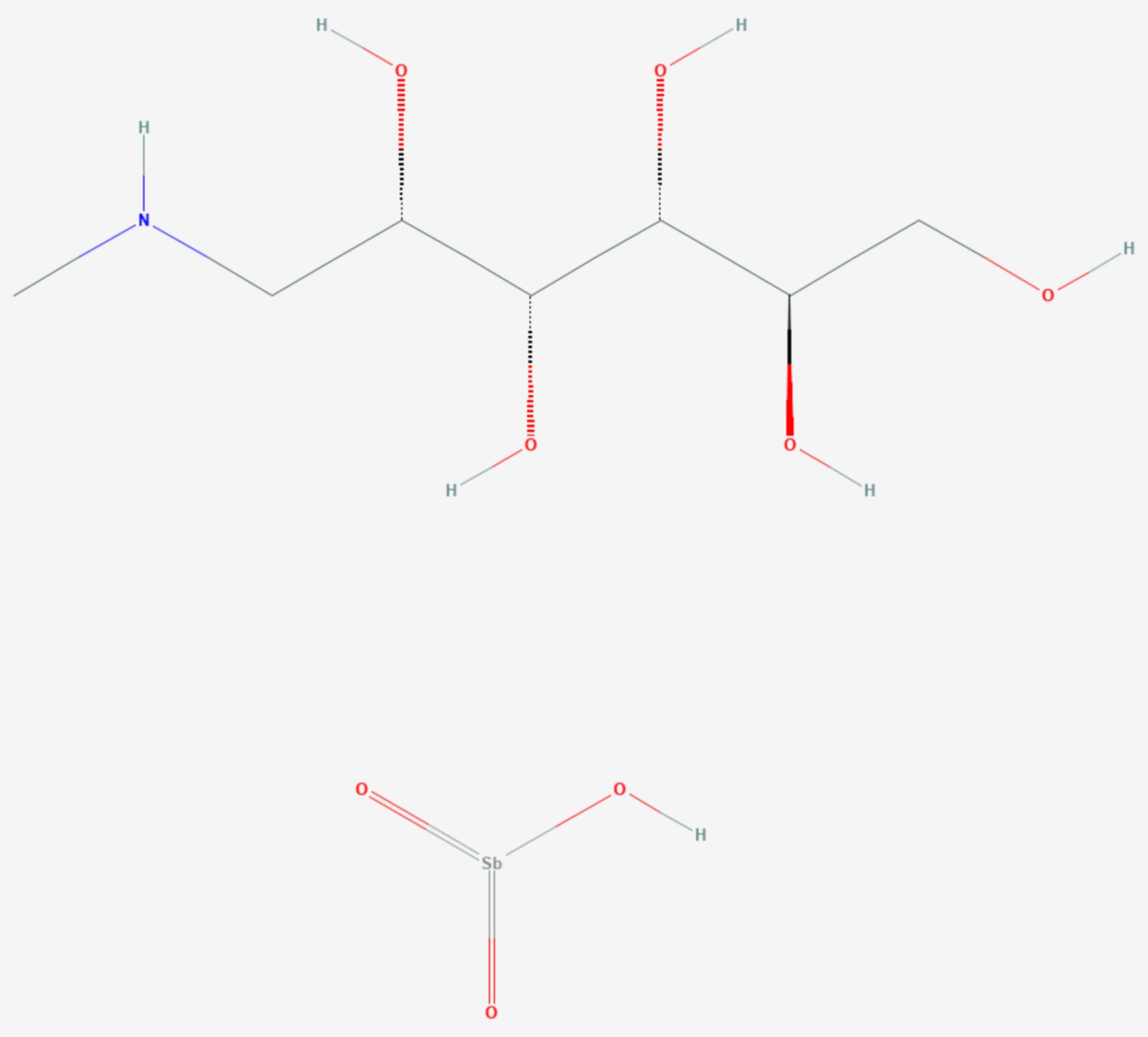 N-Methylglucaminantimonat (Strukturformel)