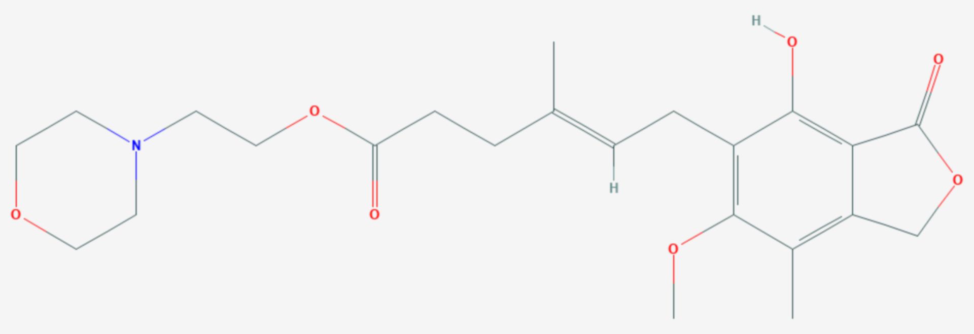 Mycophenolat-Mofetil (Strukturformel)