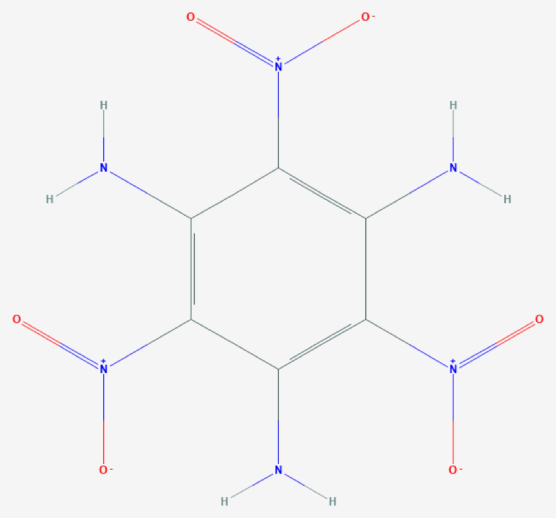 Triaminotrinitrobenzol (Strukturformel)