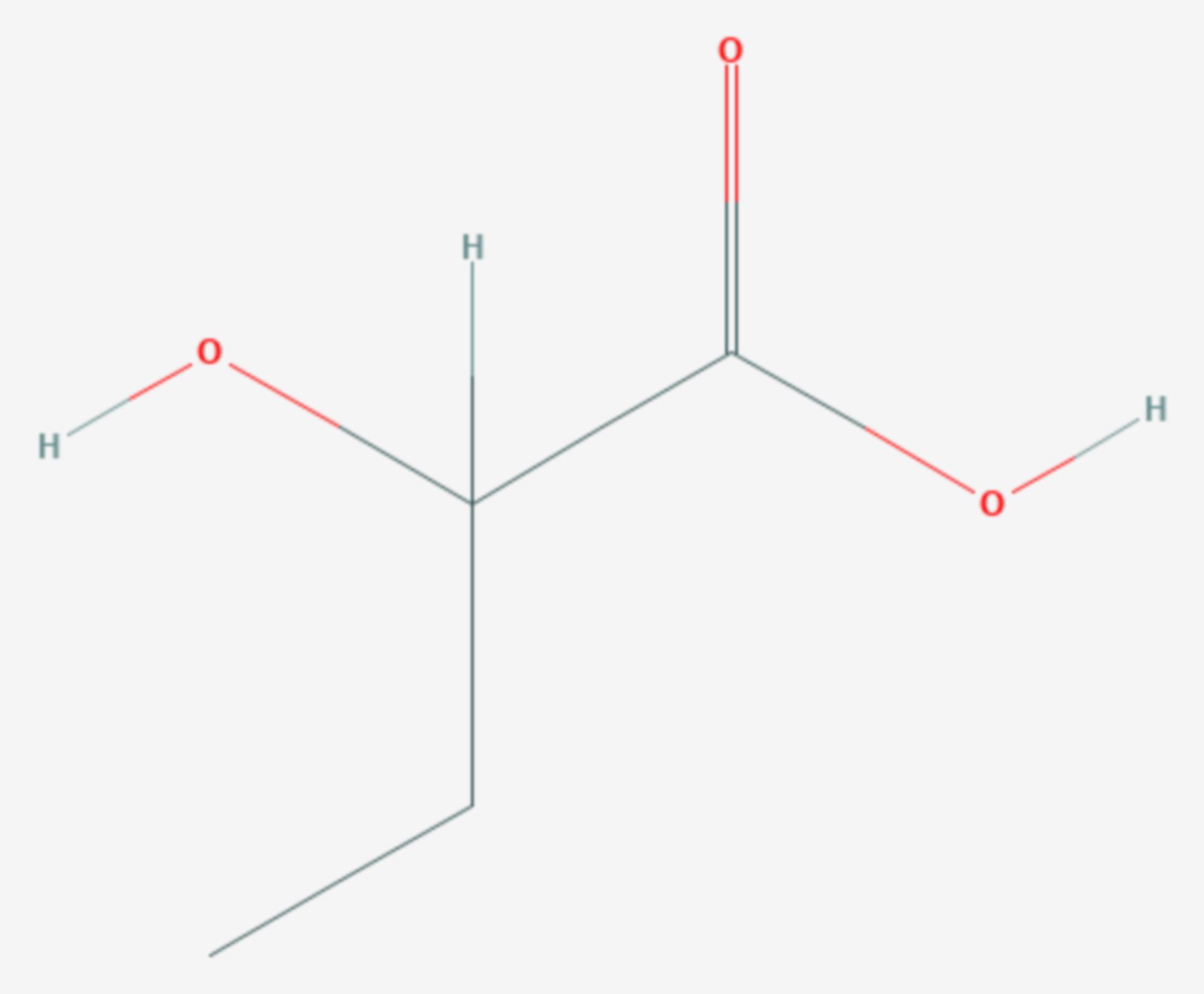 2-Hydroxybutansäure (Strukturformel)