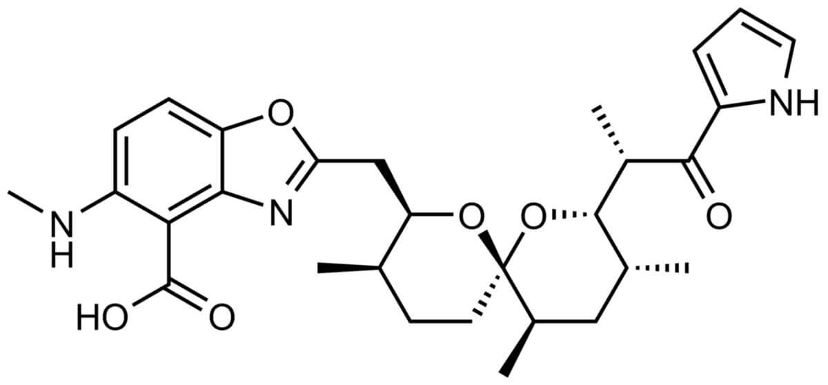Strukturformel von Calcimycin (A23187)