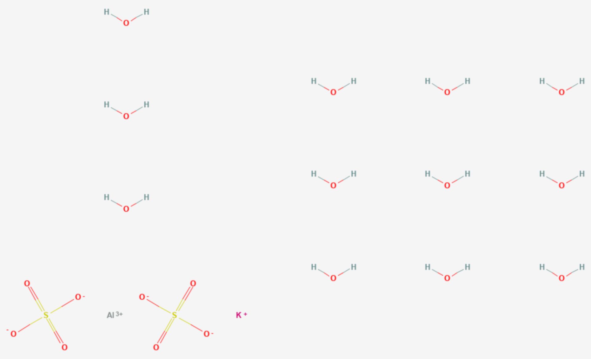 Aluminiumkaliumsulfat-Dodecahydrat (Strukturformel)