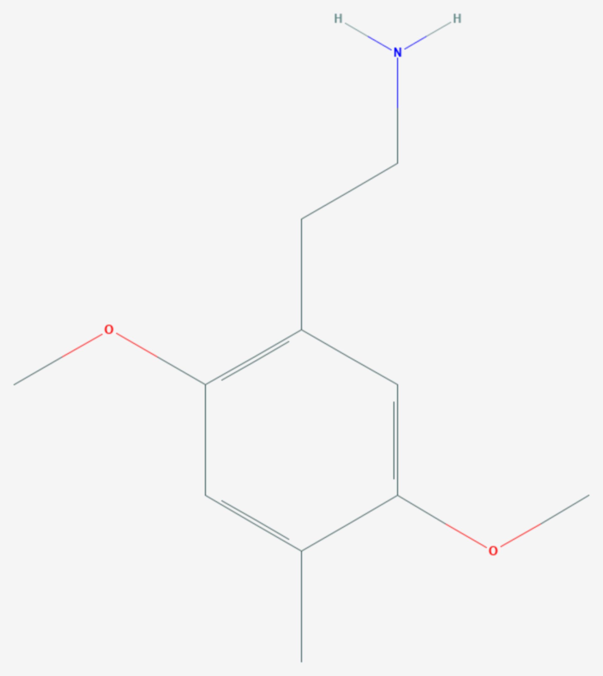 2,5-Dimethoxy-4-methylphenylethylamin (Strukturformel)