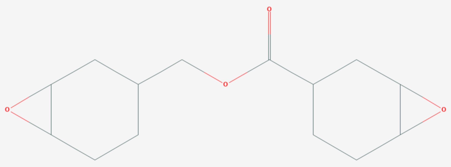 3,4-Epoxycyclohexylmethyl-3’,4’-epoxycyclohexancarboxylat (Strukturformel)