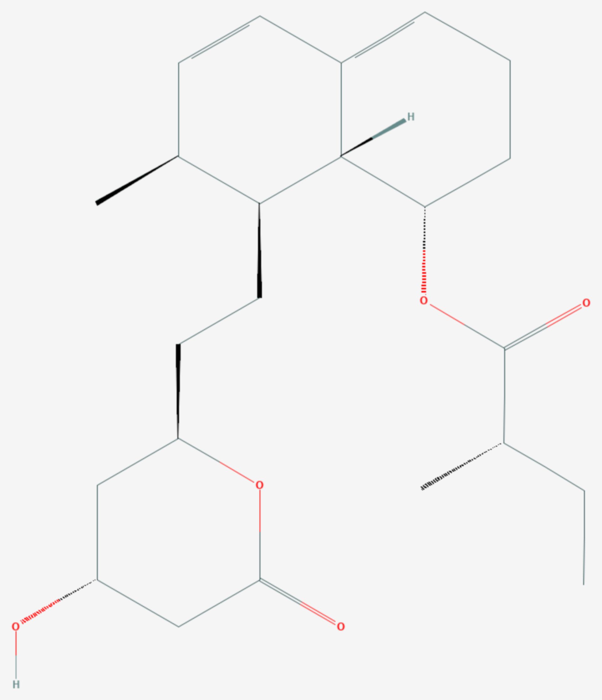 Mevastatin (Strukturformel)