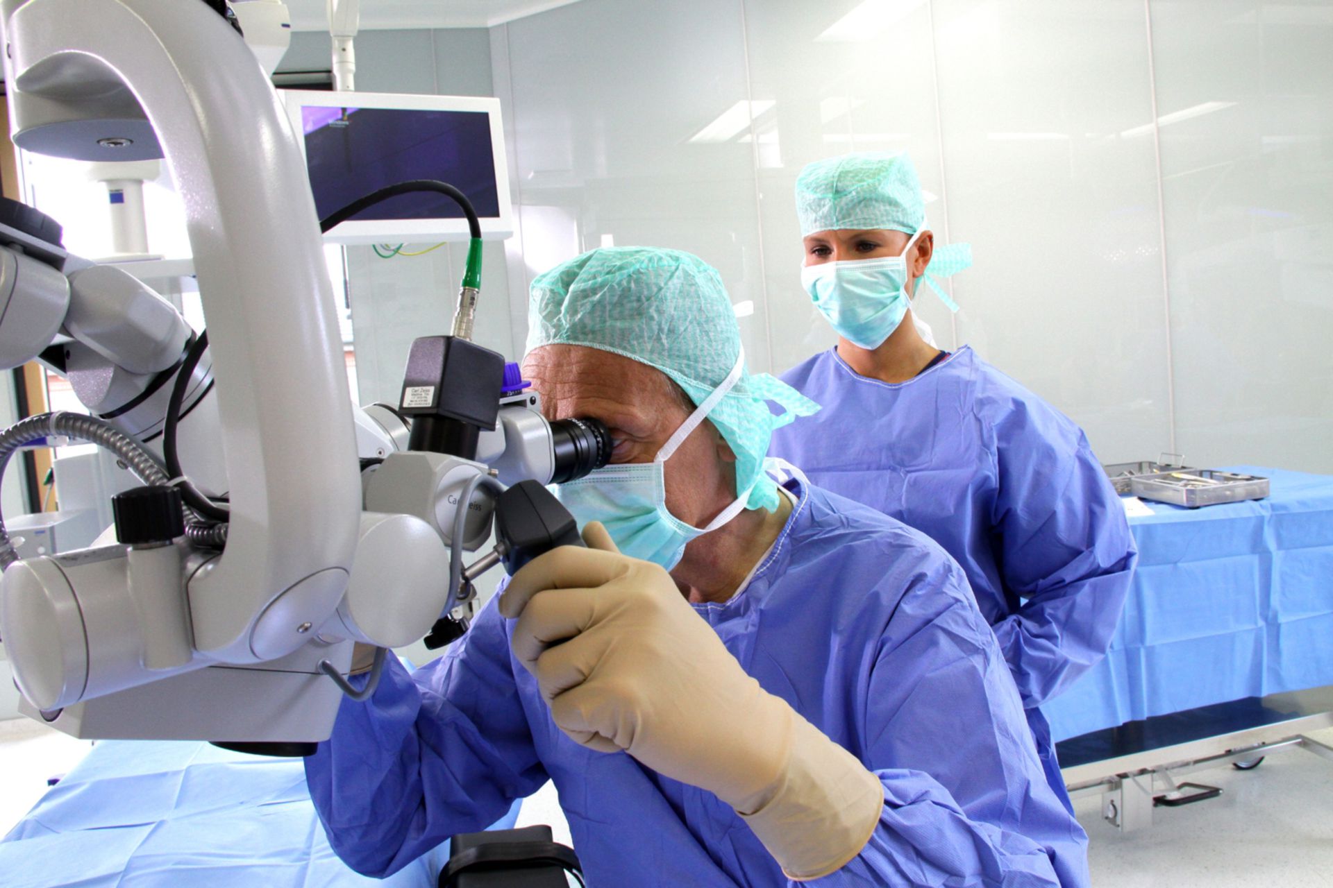 Prof. Germann at work in the OR