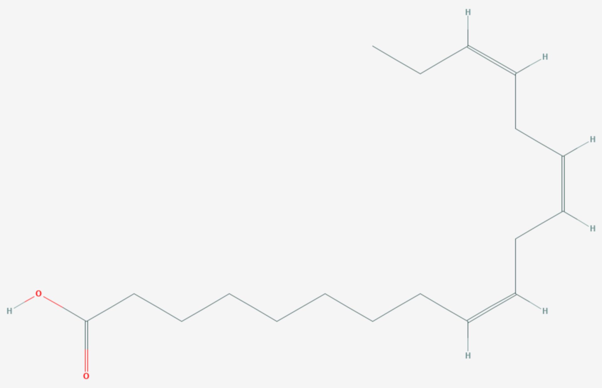 Α-Linolensäure (Strukturformel)