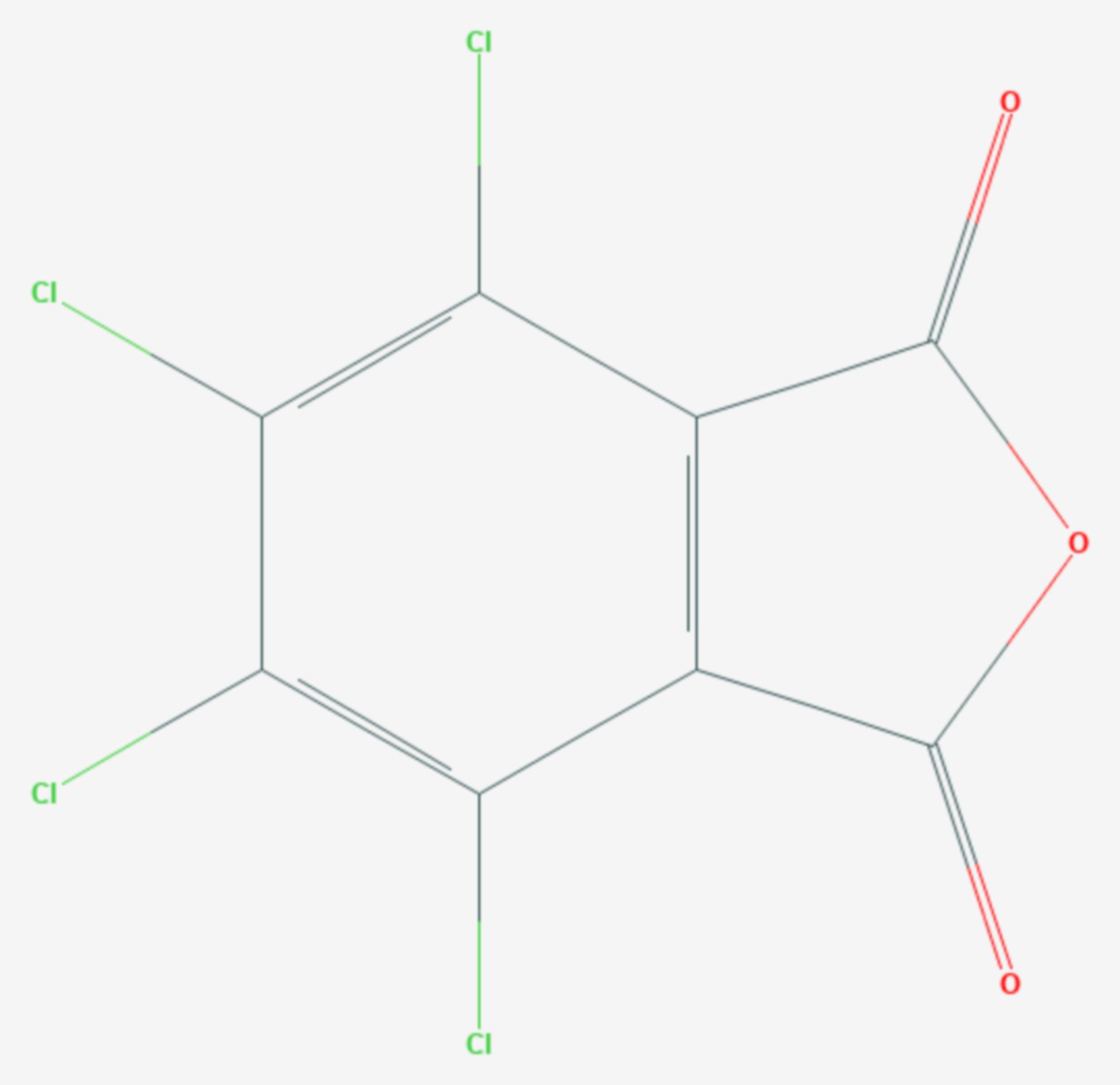 Tetrachlorphthalsäureanhydrid (Strukturformel)