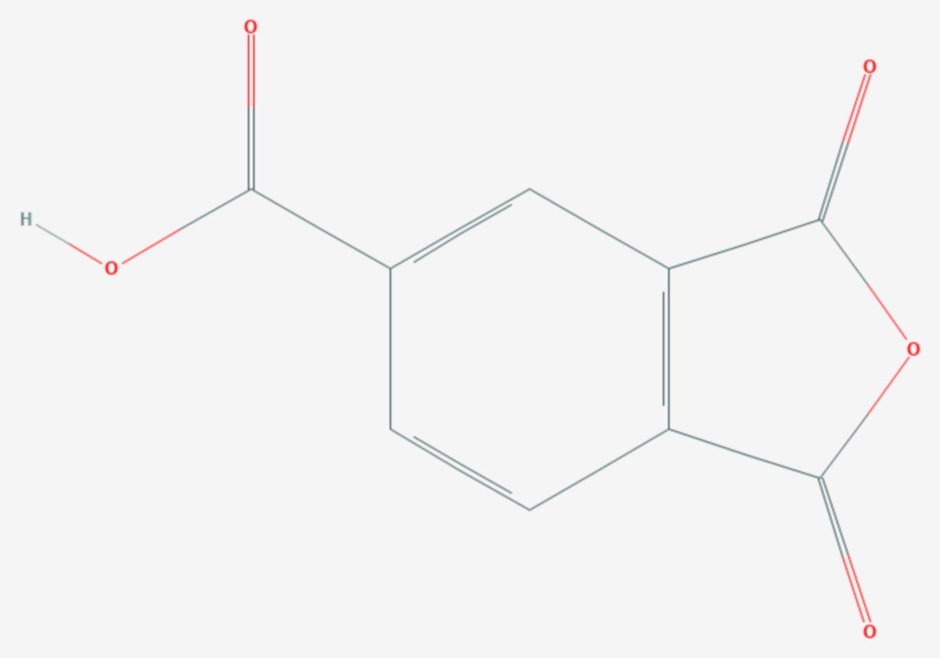 Trimellitsäureanhydrid (Strukturformel)