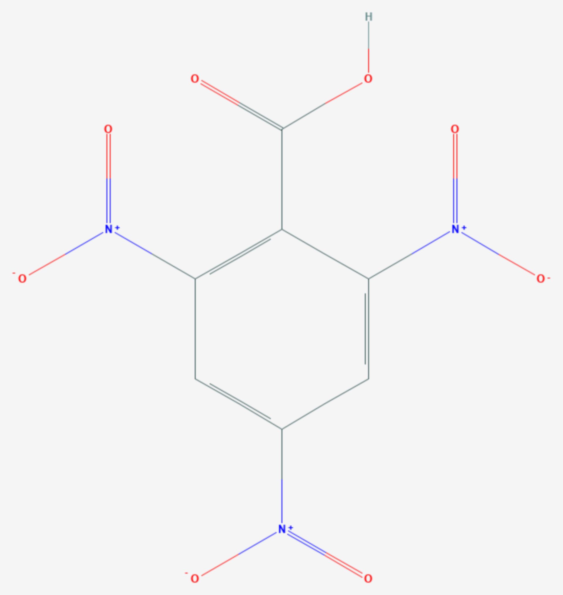 2,4,6-Trinitrobenzoesäure (Strukturformel)