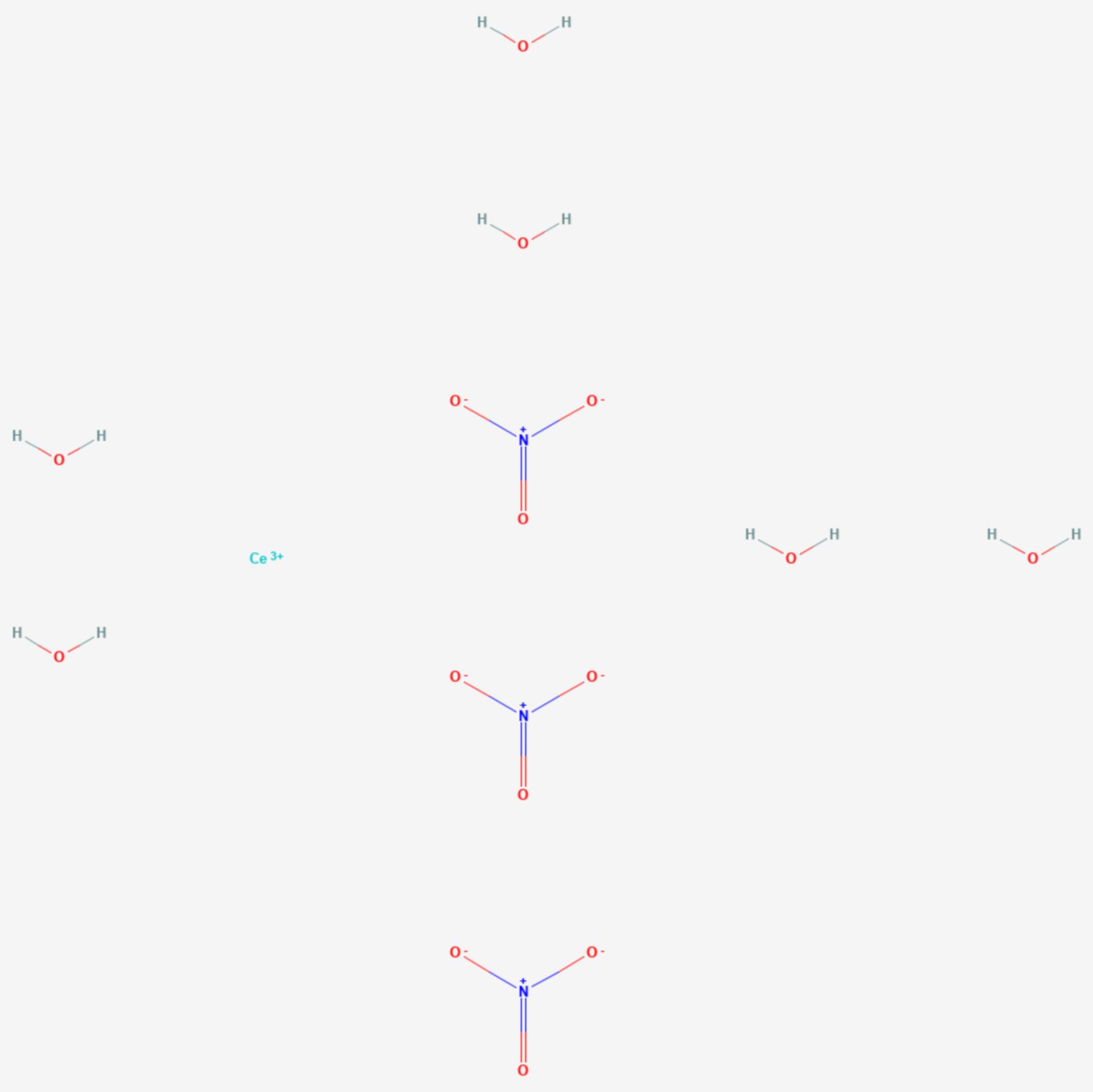 Cer(III)-nitrat (Strukturformel)