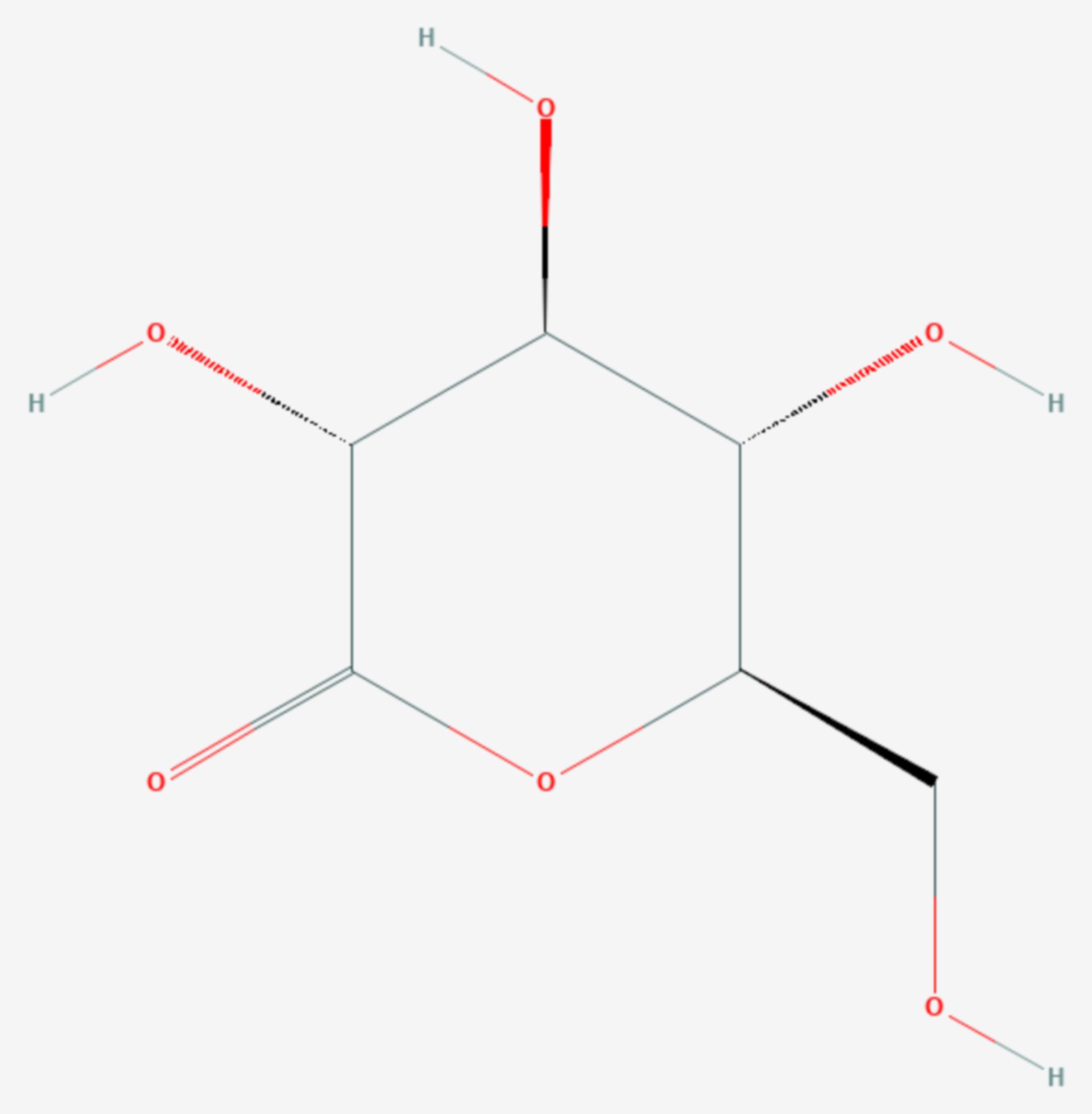 Glucono-1,5-lacton (Strukturformel)