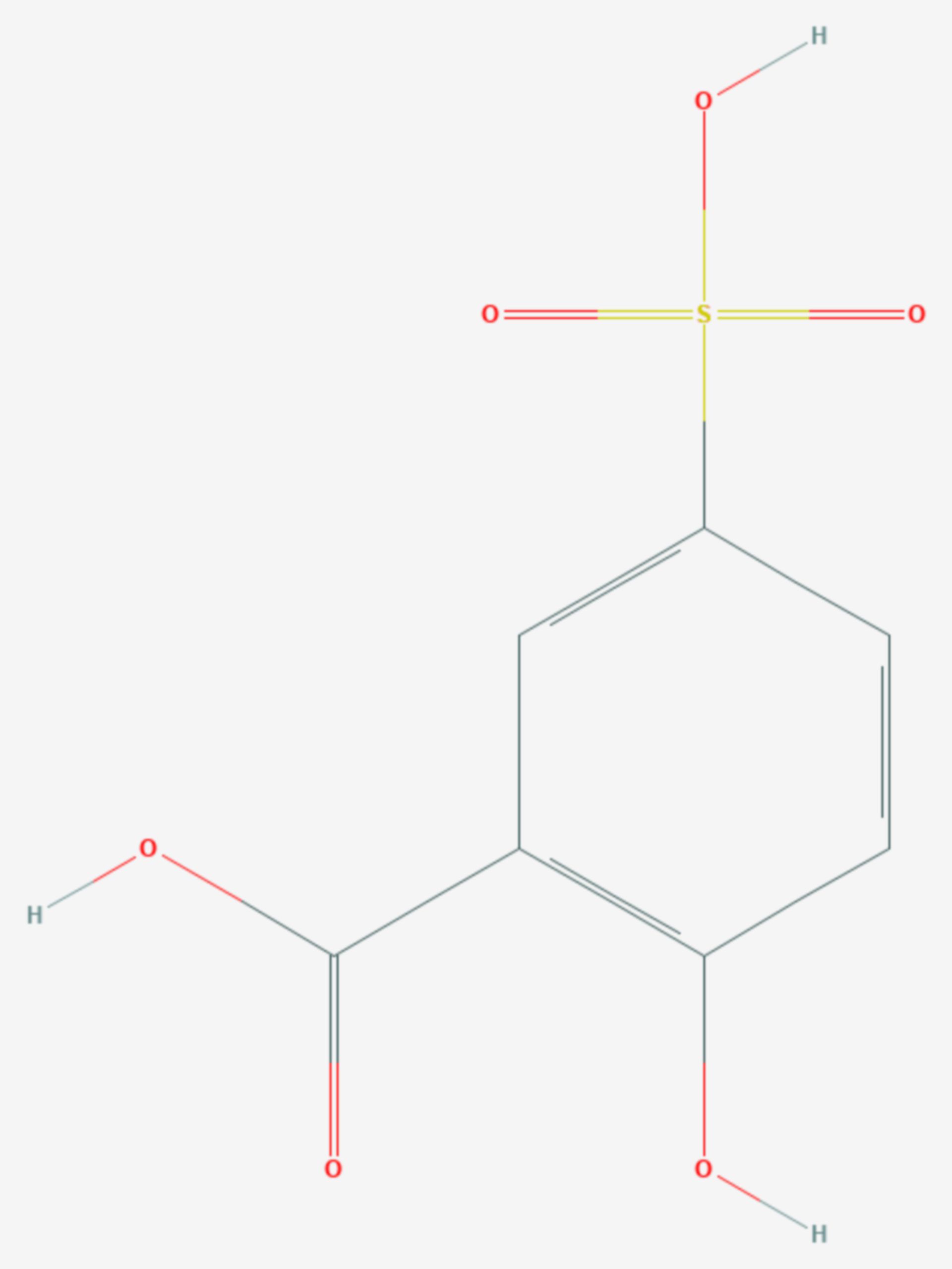 5-Sulfosalicylsäure (Strukturformel)