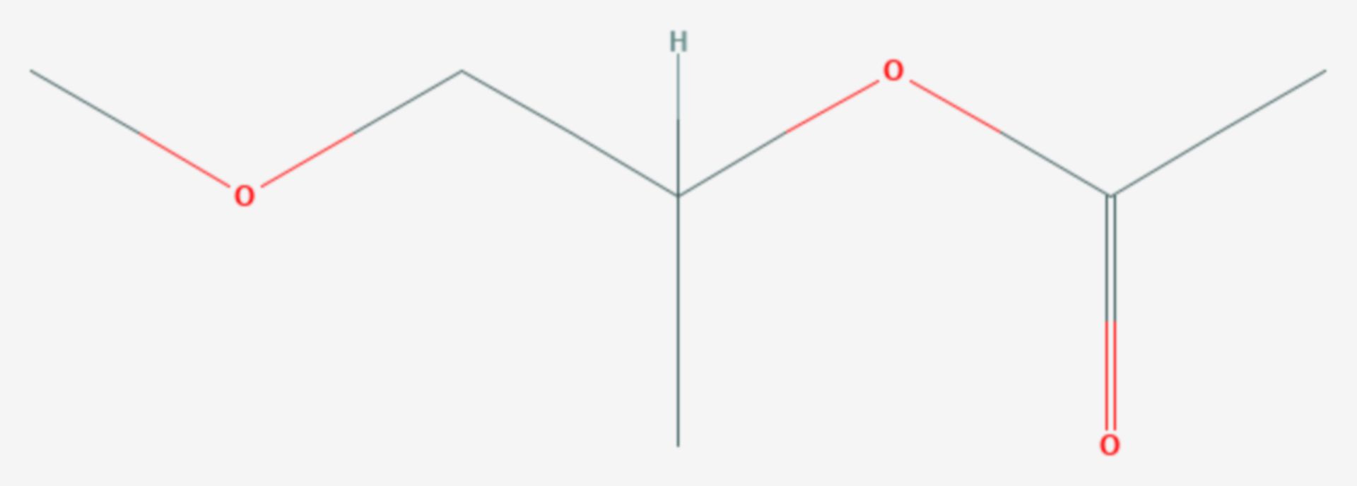 1-Methoxy-2-propylacetat (Strukturformel)