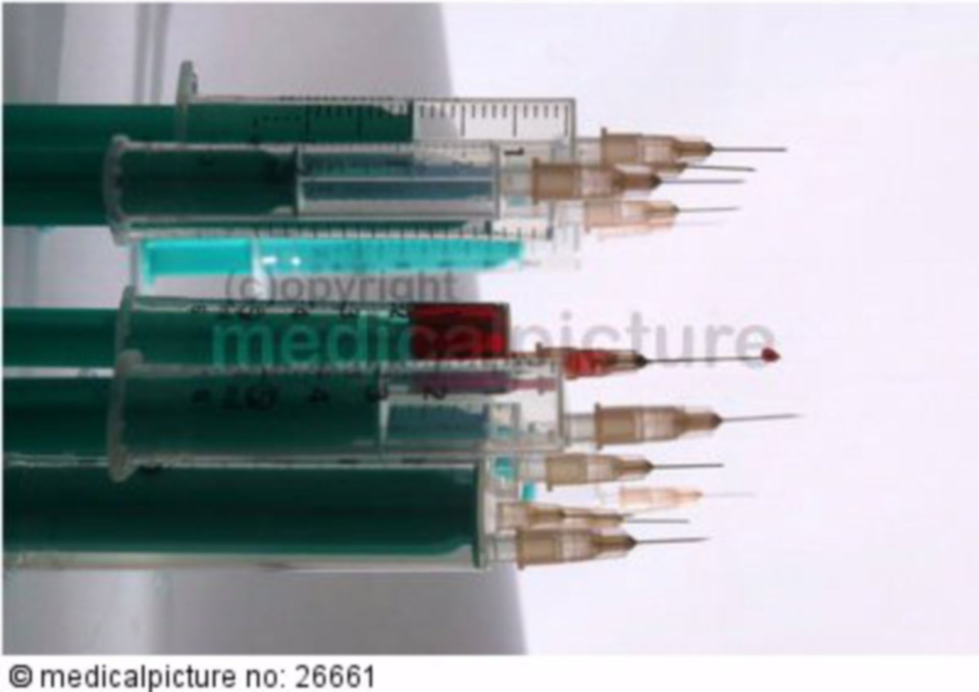 Symbol of shots and injection injuries