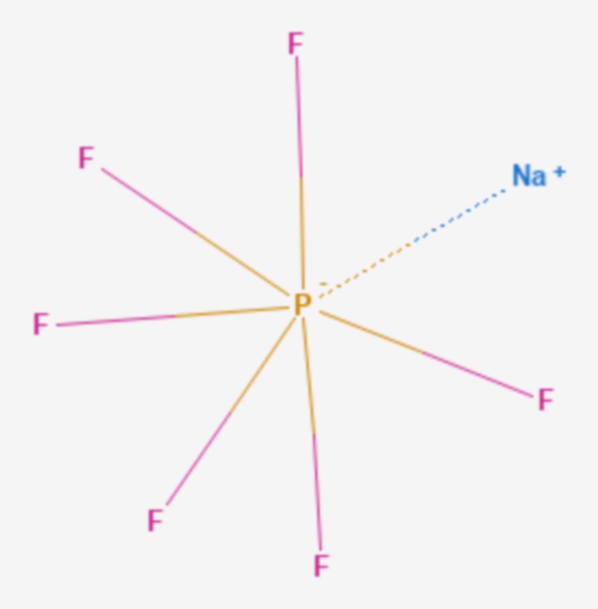 Natriumhexafluorophosphat (Strukturformel)
